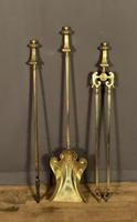 Lovely Trio of Brass Art Nouveau Fire Irons (2 of 6) Lovely Trio of Brass Art Nouveau Fire Irons (2 of 6)