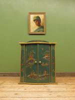 Vintage 1950s Chinese Painted Corner Cabinet, Racing Green (8 of 16) Vintage 1950s Chinese Painted Corner Cabinet, Racing Green (8 of 16)