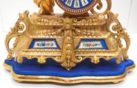 Stunning Complete French Mantel Clock Under Dome with Base Figural Sevres Mantle Clock. (5 of 10) Stunning Complete French Mantel Clock Under Dome with Base Figural Sevres Mantle Clock. (5 of 10)
