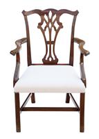 Set of 10 (8+2) Mahogany Georgian Revival Dining Chairs Ribbon Back c.1920-1950 (3 of 10) Set of 10 (8+2) Mahogany Georgian Revival Dining Chairs Ribbon Back c.1920-1950 (3 of 10)