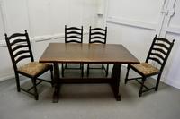 Oak Refectory Table with Set of 4 Chairs (5 of 8) Oak Refectory Table with Set of 4 Chairs (5 of 8)