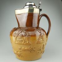 Large & Handsome Stoneware Salt Glaze Sprigged Beer Jug 19th Century (2 of 9) Large & Handsome Stoneware Salt Glaze Sprigged Beer Jug 19th Century (2 of 9)