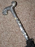 Antique Solid Silver Intricate Detailed Handled Umbrella W/Black Canopy "A.J.H" (9 of 18) Antique Solid Silver Intricate Detailed Handled Umbrella W/Black Canopy "A.J.H" (9 of 18)