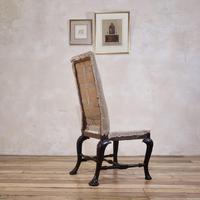 18th Century Ebonised & Upholstered Queen Anne Side Chair (12 of 13) 18th Century Ebonised & Upholstered Queen Anne Side Chair (12 of 13)