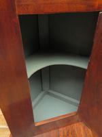 Small Inlaid Antique Corner Cupboard with Blue Interior, Lockable (8 of 14) Small Inlaid Antique Corner Cupboard with Blue Interior, Lockable (8 of 14)