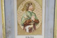 Antique Illuminated Watercolour of Saint Rochus (2 of 7) Antique Illuminated Watercolour of Saint Rochus (2 of 7)