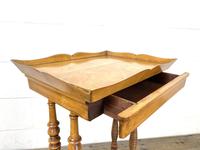 Antique Satin Birch Tray Top Side Table (5 of 10) Antique Satin Birch Tray Top Side Table (5 of 10)