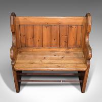Antique Love Seat, English, Pine, Bench, Pew, Ecclesiastic Taste, Victorian (8 of 12) Antique Love Seat, English, Pine, Bench, Pew, Ecclesiastic Taste, Victorian (8 of 12)