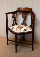 Mahogany Art Nouveau Corner Chair (7 of 10) Mahogany Art Nouveau Corner Chair (7 of 10)