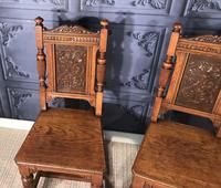 Pair of Victorian Oak Hall Chairs (3 of 17) Pair of Victorian Oak Hall Chairs (3 of 17)
