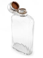 Large Edwardian Silver and Glass Hip Flask (3 of 4) Large Edwardian Silver and Glass Hip Flask (3 of 4)