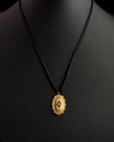 Victorian 9ct Gold Blue Enamel Pendant, Seed Pearl Star (3 of 10) Victorian 9ct Gold Blue Enamel Pendant, Seed Pearl Star (3 of 10)