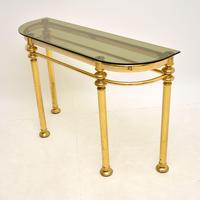 1970’s Vintage Brass & Glass Console Table (3 of 9) 1970’s Vintage Brass & Glass Console Table (3 of 9)
