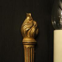 French Pair of Single Gilded Flame Antique Wall Lights (4 of 10) French Pair of Single Gilded Flame Antique Wall Lights (4 of 10)