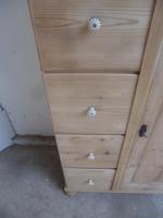 Victorian Tall Antique Pine 4 Drawer Kitchen Storage Cupboard to wax / paint (9 of 12) Victorian Tall Antique Pine 4 Drawer Kitchen Storage Cupboard to wax / paint (9 of 12)