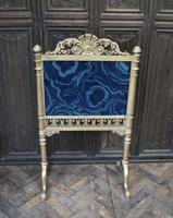 Giltwood firescreen with painted malachite panel (4 of 4) Giltwood firescreen with painted malachite panel (4 of 4)