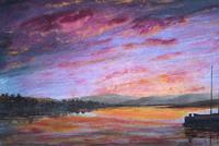 Sunset - Large Attractive Original 20th Century Vintage Seascape Oil Painting (4 of 12) Sunset - Large Attractive Original 20th Century Vintage Seascape Oil Painting (4 of 12)
