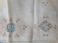 2 Small Pieces of Antique European Linen, Italian Figural Reticella + 2nd in Madeira work. (3 of 7) 2 Small Pieces of Antique European Linen, Italian Figural Reticella + 2nd in Madeira work. (3 of 7)