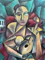 Original 20th Century Continental Abstract Cubism Style Portrait Oil Painting (4 of 11) Original 20th Century Continental Abstract Cubism Style Portrait Oil Painting (4 of 11)