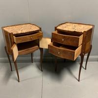 Pair of French Marble Top Bedside Cabinets (2 of 6) Pair of French Marble Top Bedside Cabinets (2 of 6)