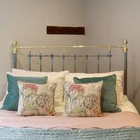 Decorative Antique Bed in Blue Verdigris (7 of 9) Decorative Antique Bed in Blue Verdigris (7 of 9)