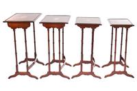 Fine Edwardian Inlaid Mahogany Nest of Quartetto Tables (4 of 6) Fine Edwardian Inlaid Mahogany Nest of Quartetto Tables (4 of 6)