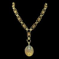 Antique Victorian Locket Collar Necklace Sterling Silver 18ct Gold Gilt Dated 1881 (10 of 11) Antique Victorian Locket Collar Necklace Sterling Silver 18ct Gold Gilt Dated 1881 (10 of 11)