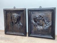 Pair of Antique Belgium Ecclesiatical Mary & Jesus Wall Plaster Plaque Sculptures (4 of 18) Pair of Antique Belgium Ecclesiatical Mary & Jesus Wall Plaster Plaque Sculptures (4 of 18)