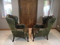 Stylish Pair of Large 18th Century Style Vintage Wing-back Armchairs (4 of 14) Stylish Pair of Large 18th Century Style Vintage Wing-back Armchairs (4 of 14)