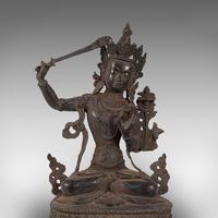 Tall Antique Manjushri Statue, Oriental, Bronze Figure, Seated Deity, Circa 1900 (4 of 12) Tall Antique Manjushri Statue, Oriental, Bronze Figure, Seated Deity, Circa 1900 (4 of 12)