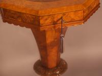 Victorian Hexagonal Ladies Sewing Table in Figured Walnut (7 of 7) Victorian Hexagonal Ladies Sewing Table in Figured Walnut (7 of 7)