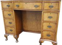 Serpentine Fronted Walnut Kneehole Writing Desk (2 of 12) Serpentine Fronted Walnut Kneehole Writing Desk (2 of 12)