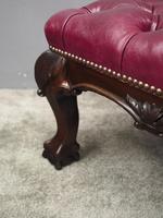 George III Style Mahogany and Leather Upholstered Centre Stool (3 of 8) George III Style Mahogany and Leather Upholstered Centre Stool (3 of 8)