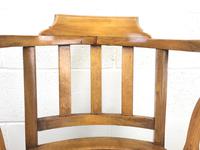 Early 20th Century Beech Smoker’s Chair with Pokerwork Seat (M-1591) (4 of 8) Early 20th Century Beech Smoker’s Chair with Pokerwork Seat (M-1591) (4 of 8)