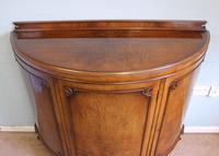 Figured Walnut Demi Lune Sideboard Side Cabinet (7 of 10) Figured Walnut Demi Lune Sideboard Side Cabinet (7 of 10)