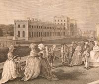 Original 18thC Engraving of George III and family at Windsor Castle (2 of 5)