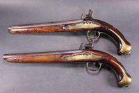 Pair of mid 18th Century Continental Flintlock Holster Pistols (7 of 7) Pair of mid 18th Century Continental Flintlock Holster Pistols (7 of 7)
