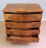 Antique Burr Walnut Shaped Front Chest of Drawers (7 of 7) Antique Burr Walnut Shaped Front Chest of Drawers (7 of 7)