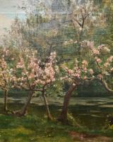 Superb Early 1900s Spring Blossom Riverscape Impressionist Oil Painting (4 of 13) Superb Early 1900s Spring Blossom Riverscape Impressionist Oil Painting (4 of 13)