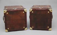 Pair of early 20th century leather bound ex army trunks (7 of 10) Pair of early 20th century leather bound ex army trunks (7 of 10)