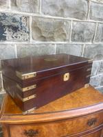 Antique Brass Bound Mahogany Writing Slope