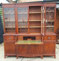 Georgian Design Mahogany Breakfront Secretaire Bookcase (2 of 8) Georgian Design Mahogany Breakfront Secretaire Bookcase (2 of 8)