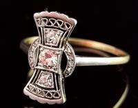 Vintage Art Deco Diamond Filigree Ring, 18ct Gold & Platinum (14 of 14) Vintage Art Deco Diamond Filigree Ring, 18ct Gold & Platinum (14 of 14)