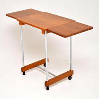 1950’s Vintage Oak & Chrome Drop Leaf Side Table (8 of 9) 1950’s Vintage Oak & Chrome Drop Leaf Side Table (8 of 9)