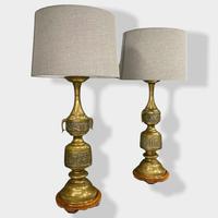 Large Pair of Chinese Style Brass Lamps (6 of 14) Large Pair of Chinese Style Brass Lamps (6 of 14)
