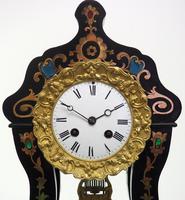 Antique Boulle Inlaid Mantel Clock Ebony French Portico Mantle Clock (2 of 6) Antique Boulle Inlaid Mantel Clock Ebony French Portico Mantle Clock (2 of 6)