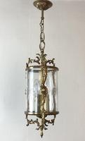 Vintage French Gilt Bronze Three Light Hall Lantern Pendant (6 of 12) Vintage French Gilt Bronze Three Light Hall Lantern Pendant (6 of 12)