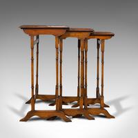 Antique Trio of Nest Tables, English, Walnut, Mahogany, Nesting, Side, Edwardian (2 of 12) Antique Trio of Nest Tables, English, Walnut, Mahogany, Nesting, Side, Edwardian (2 of 12)