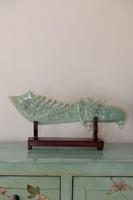 Carved Jade Dragon Handled Ceremonial Object on Plinth (3 of 11) Carved Jade Dragon Handled Ceremonial Object on Plinth (3 of 11)