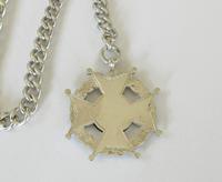 Heavy Antique Silver Watch Chain & Fob, 86g (3 of 4) Heavy Antique Silver Watch Chain & Fob, 86g (3 of 4)
